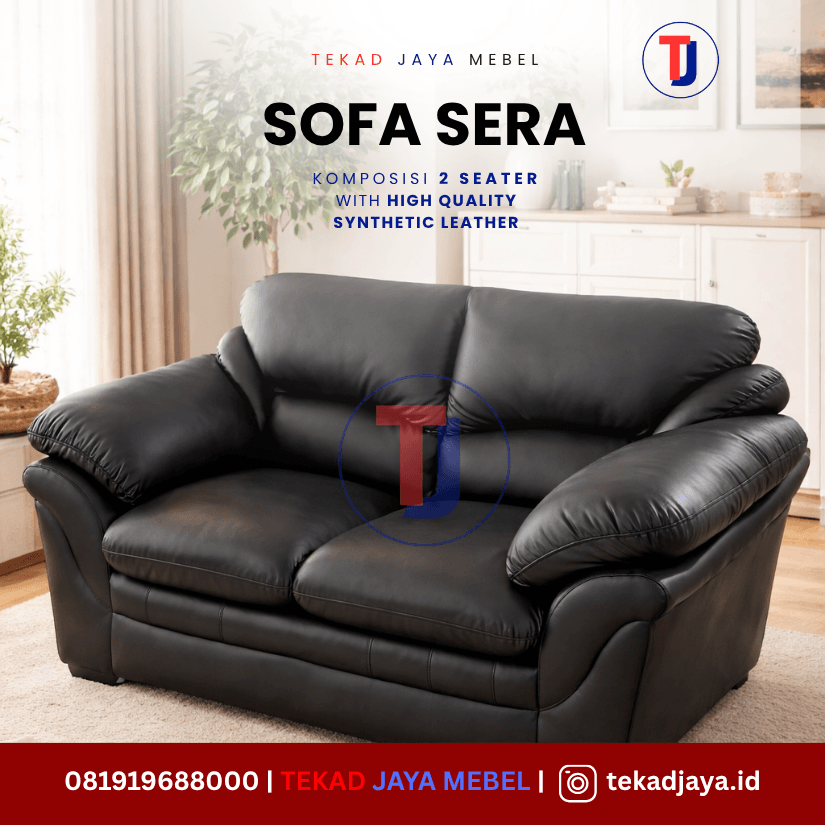 sofa custom warna hitam Tekad Jaya Mebel