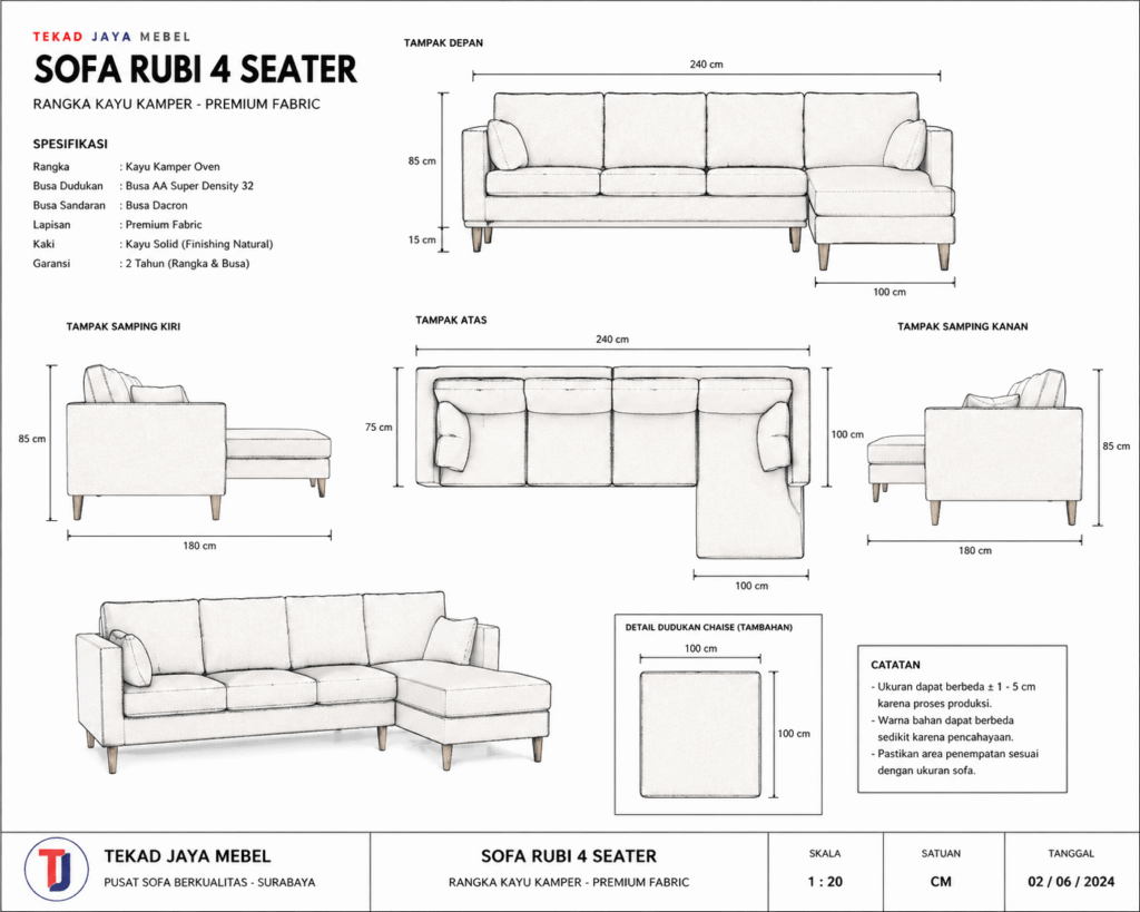Custom sketsa 4 seater